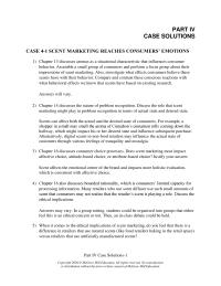 Marketing Case Homework Part Case Solutions Case 41 Scent Marketing Reaches Consumers Emotions Discusses