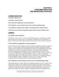 Marketing Chapter 1e Homework What Are The Major Outcomes For The Firm The Marketing Process And