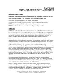 Marketing Chapter 10e Homework Marketers Refer The Outcome This Motive Varietyseeking Behavior Need For Tensionreduction Encounter