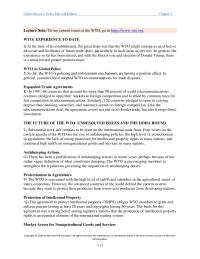 International Business Chapter 7 Homework You Are Employee&nbsp;At the time of its establishment, the great hope was that the WTO might emerge as an effective advocate and facilitator of future trade deals