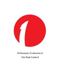 Performance Evaluation of One Bank Limited