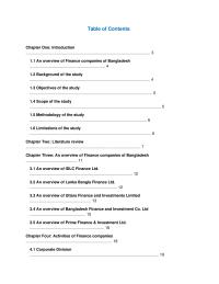 Ratio analysis Table of