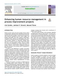 Enhancing human resource management in process improvement projects