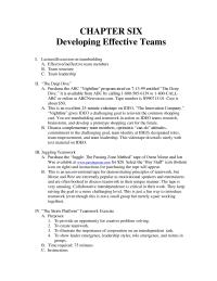 Media Studies Chapter 6 Discuss Complementary Team Members Optimistic Cando Attitudes Commitment The Challenging Goal Team
