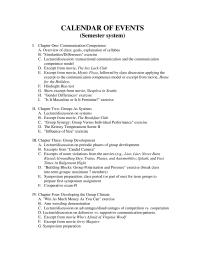Media Studies CALENDAR OF EVENTS Runnings Cooperative Exam Symposium Preparation Form Class Into New Term Groups For