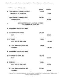 Accounting Chapter 4 Homework General Fund See For Example Closing the Governmental Activities Temporary Accounts&nbsp;
