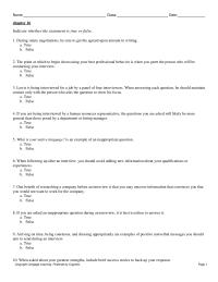 Business Communication Chapter 16d 1 Tkg Incc First Rsum Did Not Contain All Relevant Qualifications d Your Company
