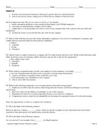 Business Communication Chapter 16d 2 Assume That You Are Job Interview For Position Your Field Write Your
