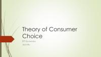 Theory of Consumer Choice