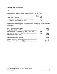 Accounting Chapter 2 Homework The total direct labor-hours required for Job Omega