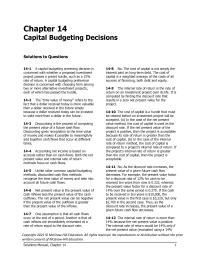 Accounting Chapter 14 Homework Noncash Deduction For Depreciation annual Net Cash Inflow the Present Value The
