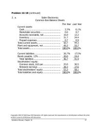 Accounting Chapter 16 Homework At the present rate, it will soon be impossible for the company to pay its bills