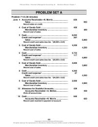 Accounting Chapter 7 Homework Notes Receivable Mulan accounts Receivable Mulan record Note Received Account sept