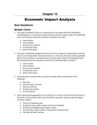 Accounting Chapter 12 1 Impacts Earnings And Employment Are Which The Following abcde direct Economic Impacts direct Input direct Output indirect