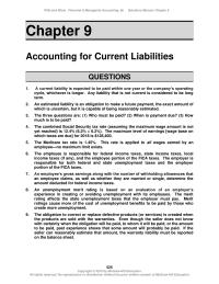 Accounting Chapter 9 Homework Expense Fica social Security Taxes Payable Fica medicare Taxes Payable Employee Federal Income