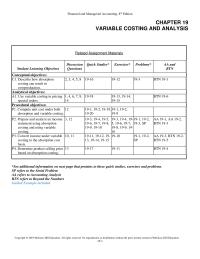 Accounting Chapter 19 Homework Managers Cannot Increase Income Under Variable Costing Merely Increasing Production without Increasing Sales
