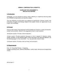 COMPENSATION & BENEFITS GUIDELINE FOR ASSIGNMENT
