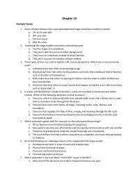 Communications Chapter 10 1 Individual Time Generational Time Historical Timed Familial Time when Does Developmental Stress Occur