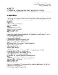 Business Development Chapter 6 1 Organizations Difficulty Level Easy Which Would Not Necessarily Characteristic Powerful Department Within