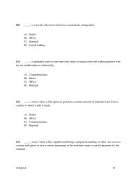 International Business Chapter 16 2 Countertrade Contracts May Involve The Exchange Unusable Poor quality Good b Countertrade Requires The
