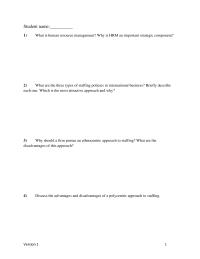 International Business Chapter 19 1 Student Name what Human Resource Management Why Hrm Important Strategic Component what Are The