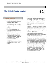 International Business Chapter 12 Homework Discussion international Managers Need Understand The Growth Global Capital Markets Discuss The benefits And