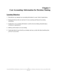 Accounting Chapter 1 Homework Cost Accounting in Research and Development&nbsp;Cost Accounting in Design&nbsp;