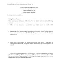 Business Development Chapter 2 Homework Ask The person Describe The Change What She Was Trying Accomplish And What