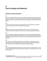 Accounting Chapter 2 Homework 2cost Concepts And Behavior solutions Review Questions cost More General Term That Refers Sacrifice
