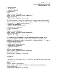 Business Ethics Chapter 1 2 Building Healthy Relationships Difficulty Level Medium&nbsp; Standard Application Knowledge Student Resource