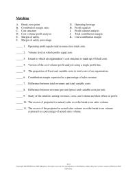 Accounting Chapter 3 Homework Number of units sold that would produce an operating profit of 15% of sales dollars