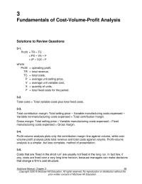 Accounting Chapter 3 Homework Fixed Costs Contribution Margin Ratio Breakeven Point Sales Dollars