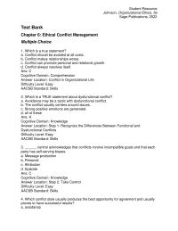 Business Ethics Chapter 6 1 Ans Cognitive Domain Analysis Answer Location Step Prepared Apologize Difficulty Level Hard