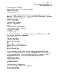 Business Ethics Chapter 6 2 Ans Cognitive Domain Knowledge Answer Location Preventing Sexual Harassment Difficulty Level Easy