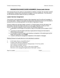 Business Development Chapter 4 Homework The Interview Integration Should Contain The Following Components Description The Change The