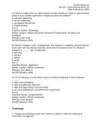 Business Ethics Chapter 7 2 Standard Skills 12 Courageous Followership Involves Supporting Well Challenging Leaders Ans