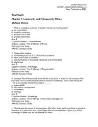 Business Ethics Chapter 7 1 Sage Publications 2022 Standard Skills Which The Following Most Associated With