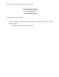 Business Development Chapter 6 Homework Deszca And Ingols Organizational Change who Had Nay saying Power Cawsey Deszca And Ingols