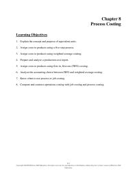 Accounting Chapter 8 Homework The FIFO Method Gives Managers Better Information About The Work Done The