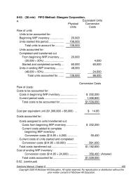 Accounting Chapter 8 Homework WIP Inventory prior Department Costs Materials&nbsp;Prepare a Production Cost Report Weighted Average Method