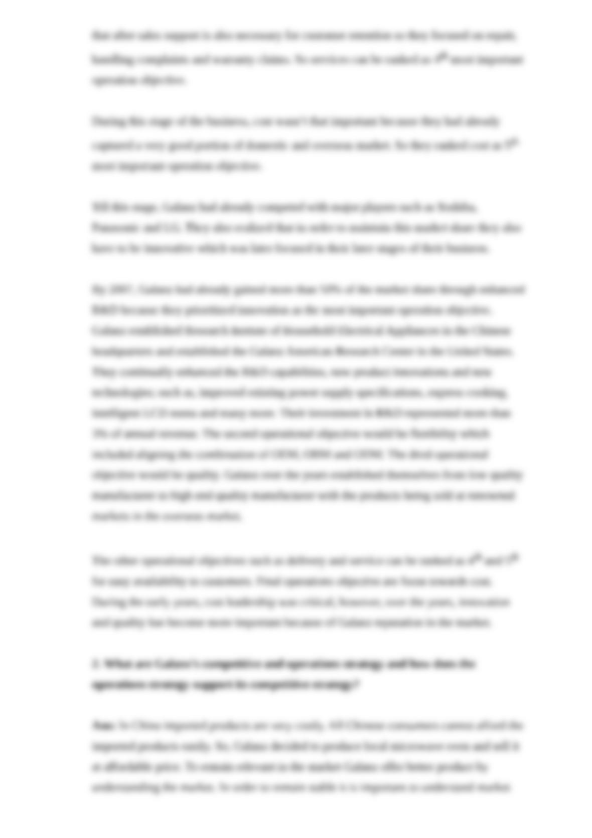 Galanz competitive essay 06 picture