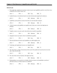 Business Law Chapter 4 1 Capabilities Can Exist Specific Stages The Value Chain Specific Corporate Functions Ans
