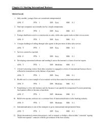 Business Law Chapter 11 1 Ans Pts Dif Moderate Obj 111 23 International Entrepreneurial Firms Are Born