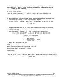 Accounting Chapter 15 Homework Transfer Pricing With Imperfect Markets—RI Evaluation, Normal Costing: Oxford Company