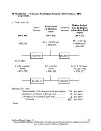 Accounting Chapter 16 Homework Mist Variable Overhead Efficiency Variance Mountain Mist Variable Overhead Price Variance Valley