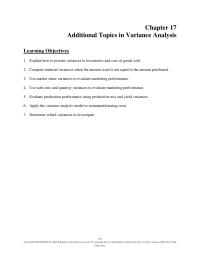 Accounting Chapter 17 Homework Source The Sales Mix Variance although The Variances Can Calculated For Each Product
