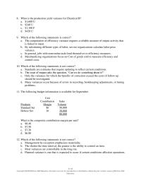 Accounting Chapter 17 Homework Variance U the Price Variance Based The Quantities Purchased Units While The