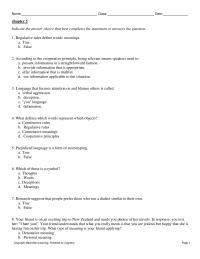 Communications Chapter 5 1 Which The Following Not Type Deception Concealment Lying Avoidance Prejudice Research Suggests
