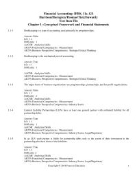 Accounting Chapter 1 1 Lo 11 Difficulty Aa cs b Analytical Skills Functional Competencies Measurement Business