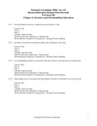 Accounting Chapter 6 1 Aicpa Business Perspective Competencies Strategic critical Thinking Record The Cost Inventory Sold
